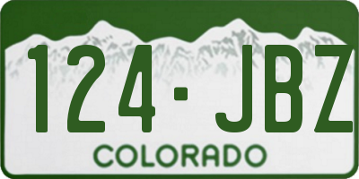 CO license plate 124JBZ