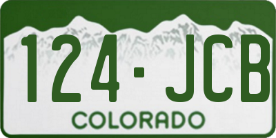 CO license plate 124JCB