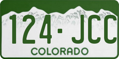 CO license plate 124JCC