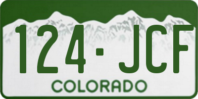 CO license plate 124JCF