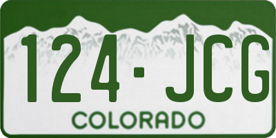 CO license plate 124JCG