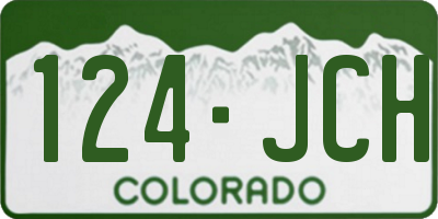 CO license plate 124JCH