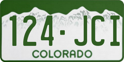 CO license plate 124JCI