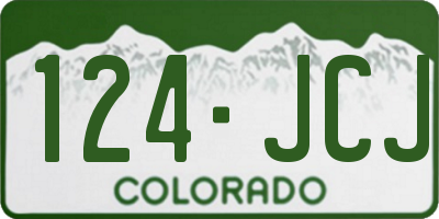 CO license plate 124JCJ