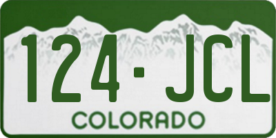 CO license plate 124JCL