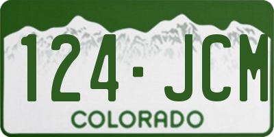 CO license plate 124JCM