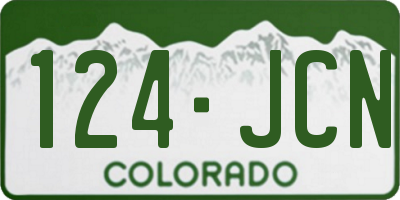 CO license plate 124JCN