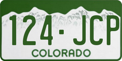 CO license plate 124JCP