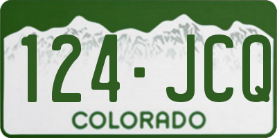 CO license plate 124JCQ