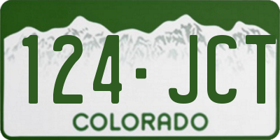 CO license plate 124JCT