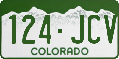 CO license plate 124JCV
