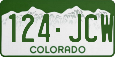 CO license plate 124JCW