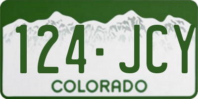 CO license plate 124JCY