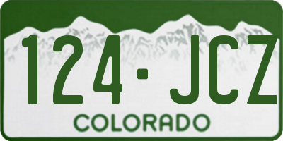 CO license plate 124JCZ