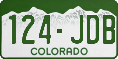 CO license plate 124JDB