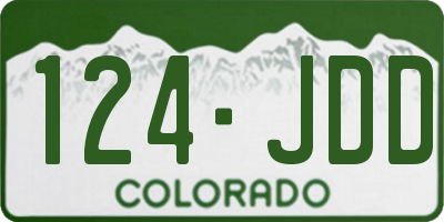 CO license plate 124JDD
