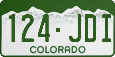 CO license plate 124JDI