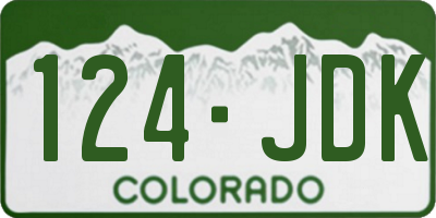 CO license plate 124JDK
