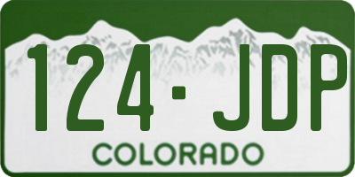 CO license plate 124JDP