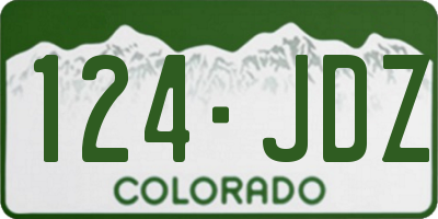 CO license plate 124JDZ
