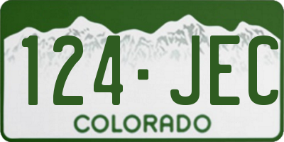 CO license plate 124JEC