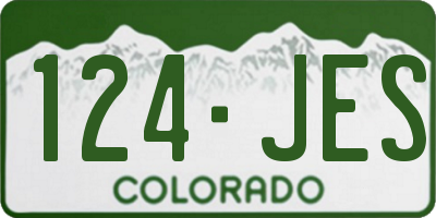 CO license plate 124JES