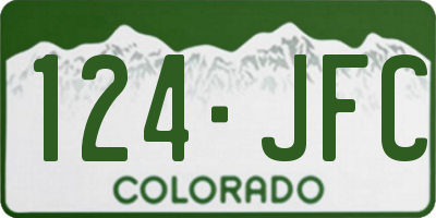 CO license plate 124JFC