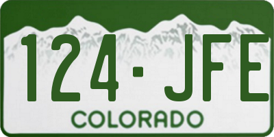 CO license plate 124JFE