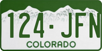 CO license plate 124JFN