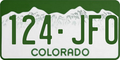 CO license plate 124JFO