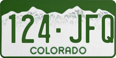 CO license plate 124JFQ