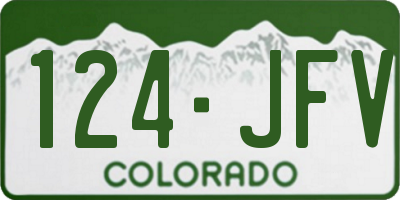 CO license plate 124JFV