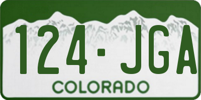 CO license plate 124JGA