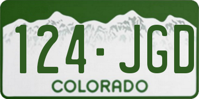 CO license plate 124JGD