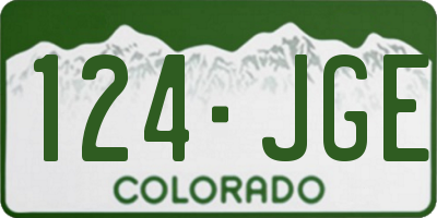 CO license plate 124JGE