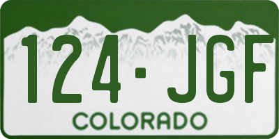 CO license plate 124JGF