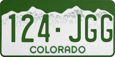 CO license plate 124JGG