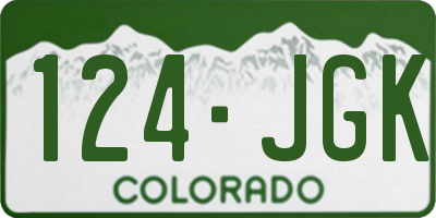 CO license plate 124JGK