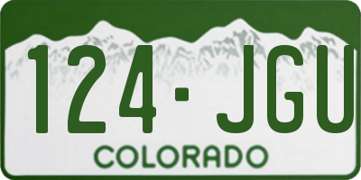 CO license plate 124JGU