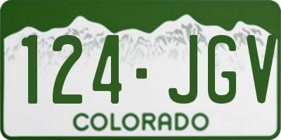 CO license plate 124JGV