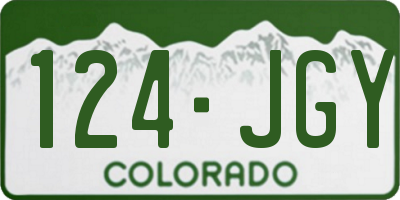 CO license plate 124JGY