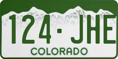 CO license plate 124JHE