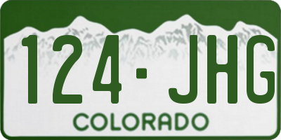 CO license plate 124JHG