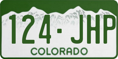 CO license plate 124JHP