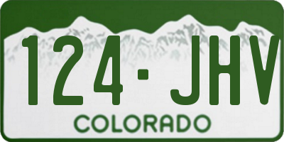CO license plate 124JHV