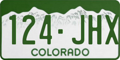 CO license plate 124JHX