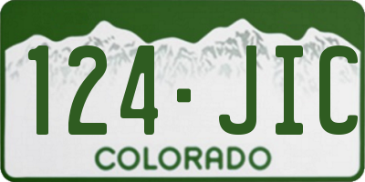 CO license plate 124JIC