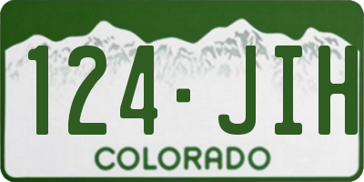 CO license plate 124JIH