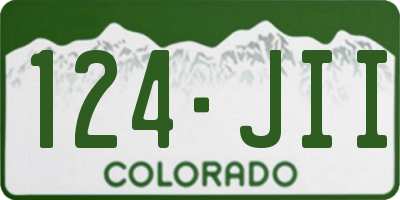 CO license plate 124JII