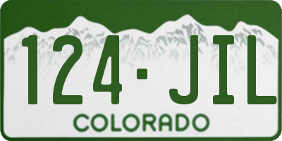 CO license plate 124JIL